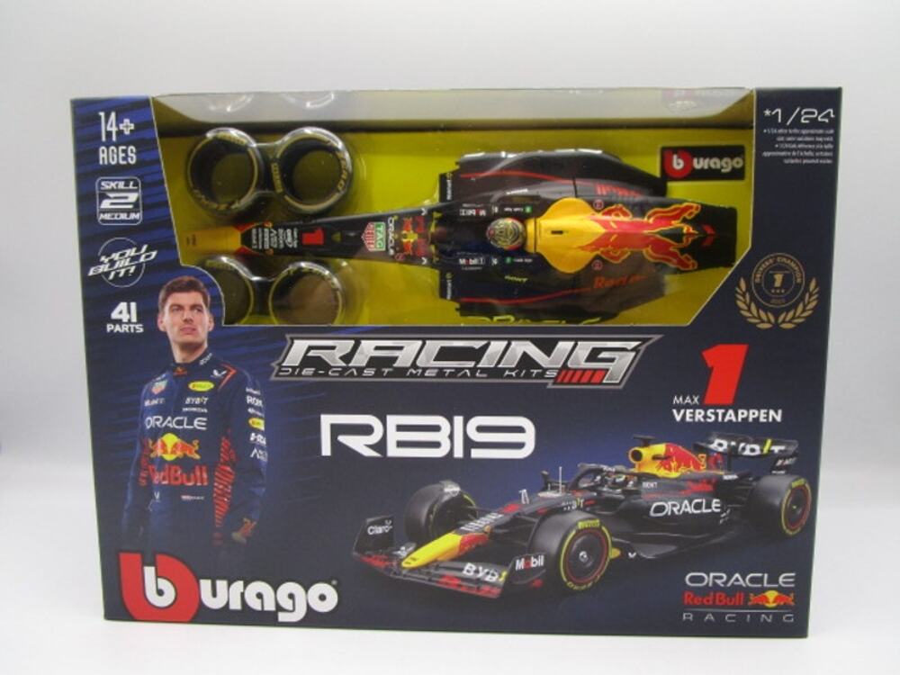 2026 Bburago Racing RB19 Red Bull #1 Max Verstappen 1:24 Die-Cast Metal Kits